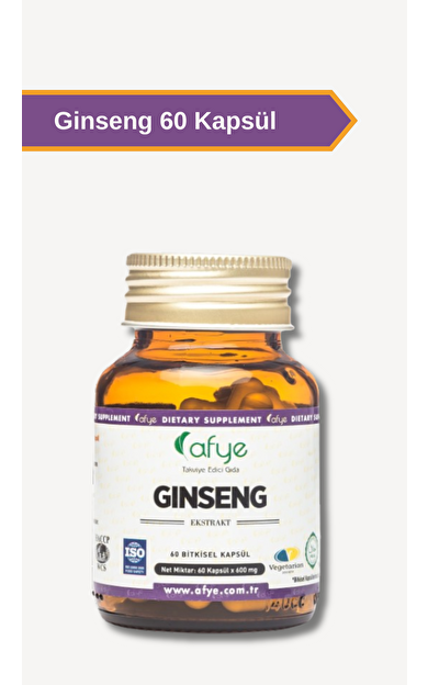 Afye Ginseng 60 Bitkisel Kapsül